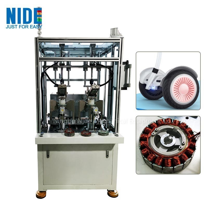 2 stacje Koło Hub Motor Stator Winding Machine Automatyczny samowyważający skuter